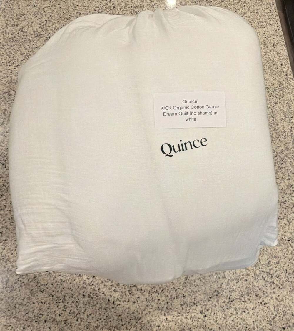 Quince Organic Cotton Gauze Dream Quilt King / California King White